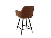 Colenis - alyssa barstoel - set van 4 - cognac - microfiber stof - design - afbeelding 4 van  5