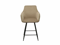 Colenis - alyssa barstoel - set van 6 - beige - velvet - design - afbeelding 4 van  4
