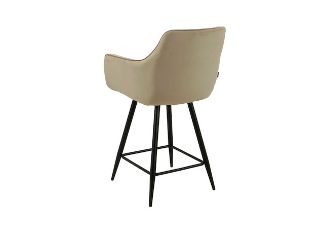 Colenis - alyssa barstoel - set van 6 - beige - velvet - design - afbeelding 3 van  4