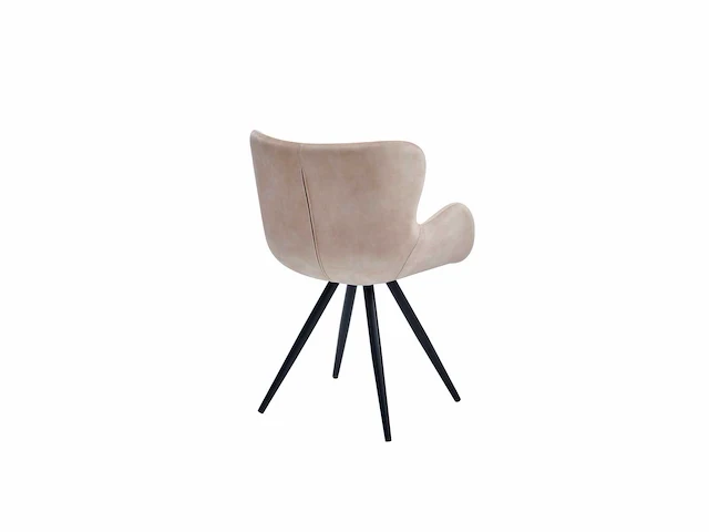 Colenis - anabella eetkamerstoel - set van 4 - beige - adoré velvet - industrieel - met armleuning - afbeelding 3 van  4