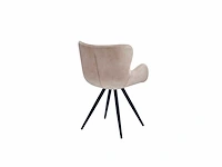 Colenis - anabella eetkamerstoel - set van 4 - beige - adoré velvet - industrieel - met armleuning - afbeelding 3 van  4