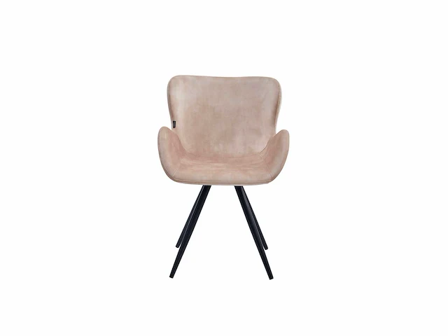 Colenis - anabella eetkamerstoel - set van 4 - beige - adoré velvet - industrieel - met armleuning - afbeelding 4 van  4