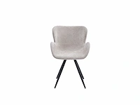 Colenis - anabella eetkamerstoel - set van 4 - beige - chenille stof - industrieel - met armleuning - afbeelding 3 van  7