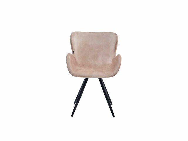 Colenis - anabella eetkamerstoel - set van 6 - beige - adoré velvet - industrieel - met armleuning - afbeelding 2 van  2