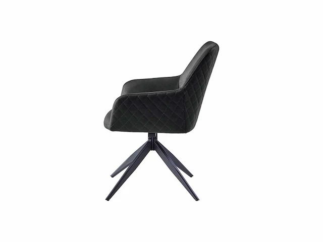 Colenis - barbara eetkamerstoel - set van 4 - antraciet - microfiber - microvezel - industrieel - draaibaar - 180° - met return memory functie - afbeelding 3 van  5