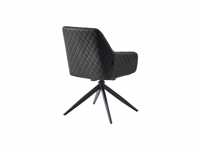Colenis - barbara eetkamerstoel - set van 4 - antraciet - microfiber - microvezel - industrieel - draaibaar - 180° - met return memory functie - afbeelding 4 van  5