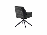 Colenis - barbara eetkamerstoel - set van 4 - antraciet - microfiber - microvezel - industrieel - draaibaar - 180° - met return memory functie - afbeelding 4 van  5