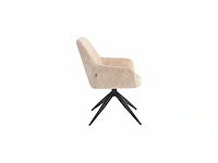 Colenis - barbara eetkamerstoel - set van 4 - beige - adoré velvet - industrieel - draaibaar - 180° - met return memory functie - afbeelding 2 van  3