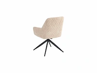 Colenis - barbara eetkamerstoel - set van 4 - beige - adoré velvet - industrieel - draaibaar - 180° - met return memory functie - afbeelding 3 van  3