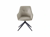 Colenis - barbara eetkamerstoel - set van 4 - beige - microfiber - microvezel - industrieel - draaibaar - 180° - met return memory functie - afbeelding 3 van  5
