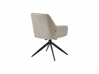 Colenis - barbara eetkamerstoel - set van 4 - beige - microfiber - microvezel - industrieel - draaibaar - 180° - met return memory functie - afbeelding 4 van  5