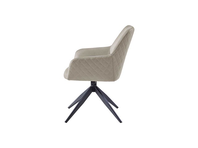 Colenis - barbara eetkamerstoel - set van 4 - beige - microfiber - microvezel - industrieel - draaibaar - 180° - met return memory functie - afbeelding 2 van  5