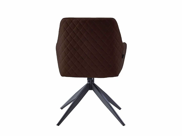 Colenis - barbara eetkamerstoel - set van 4 - bruin - microfiber - microvezel - industrieel - draaibaar - 180° - met return memory functie - afbeelding 4 van  5