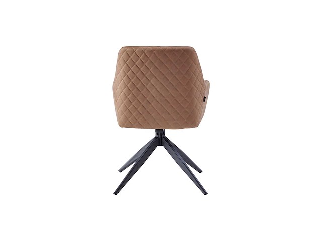 Colenis - barbara eetkamerstoel - set van 4 - cognac - microfiber - microvezel - industrieel - draaibaar - 180° - met return memory functie - afbeelding 3 van  3