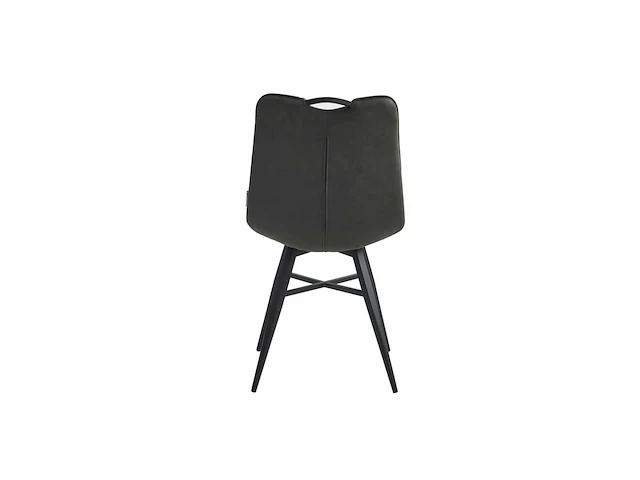 Colenis - bloq eetkamerstoel - set van 4 - antraciet - microfiber stof - industrieel - comfortabele stoel voor eetkamer of keuken - afbeelding 4 van  4