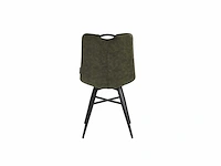 Colenis - bloq eetkamerstoel - set van 4 - groen - microfiber stof - industrieel - comfortabele stoel voor eetkamer of keuken - afbeelding 3 van  3
