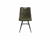 Colenis - bloq eetkamerstoel - set van 6 - groen - microfiber stof - industrieel - comfortabele stoel voor eetkamer of keuken - afbeelding 2 van  3