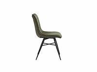 Colenis - bloq eetkamerstoel - set van 6 - groen - microfiber stof - industrieel - comfortabele stoel voor eetkamer of keuken - afbeelding 3 van  3
