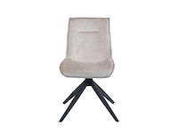 Colenis - brutus eetkamerstoel - set van 4 - beige - boucle stof - zwarte poten - stoel - afbeelding 2 van  3