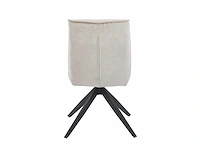 Colenis - brutus eetkamerstoel - set van 6 - beige - boucle stof - zwarte poten - stoel - afbeelding 2 van  4