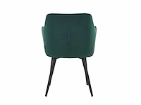 Colenis - city eetkamerstoel - set van 4 - groen - fluweel - velvet - industrieel - stoel - design - armleuningen - afbeelding 3 van  4