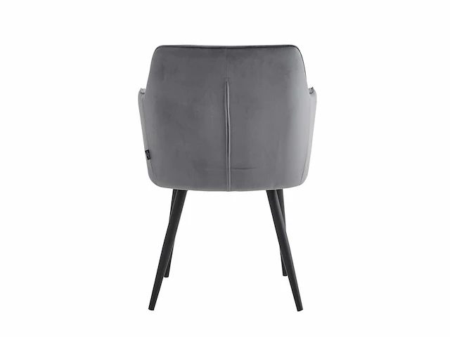 Colenis - city eetkamerstoel - set van 6 - grijs - velvet - industrieel - stoel - design - armleuningen - afbeelding 4 van  5