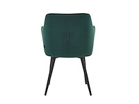 Colenis - city eetkamerstoel - set van 6 - groen - fluweel - velvet - industrieel - stoel - design - armleuningen - afbeelding 4 van  5