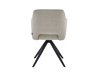 Colenis - emma eetkamerstoel - set van 4 - beige - bouclé stof - met armleuning - stoel - afbeelding 2 van  5