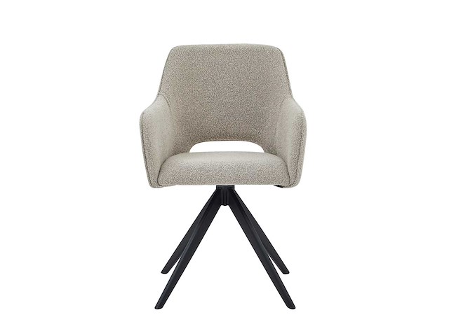 Colenis - emma eetkamerstoel - set van 4 - beige - bouclé stof - met armleuning - stoel - afbeelding 4 van  5