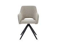 Colenis - emma eetkamerstoel - set van 4 - beige - bouclé stof - met armleuning - stoel - afbeelding 4 van  5