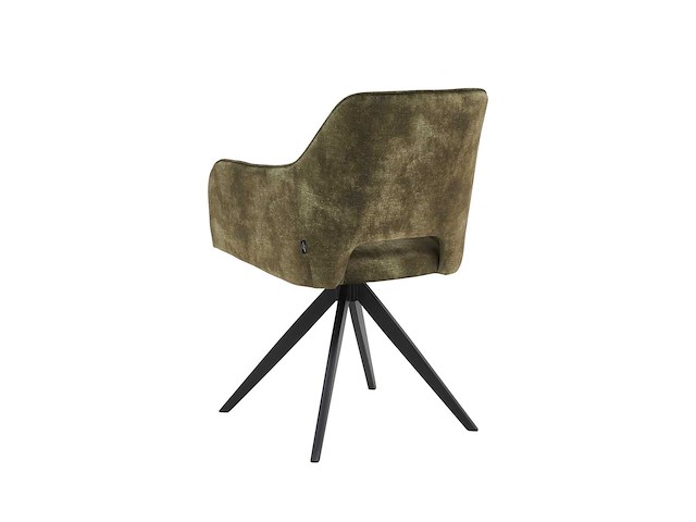 Colenis - emma eetkamerstoel - set van 4 - groen - adoré velvet - met armleuning - afbeelding 3 van  4