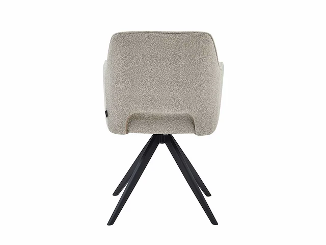 Colenis - emma eetkamerstoel - set van 6 - beige - bouclé stof - met armleuning - stoel - afbeelding 2 van  5