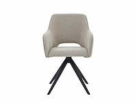 Colenis - emma eetkamerstoel - set van 6 - beige - bouclé stof - met armleuning - stoel - afbeelding 4 van  5