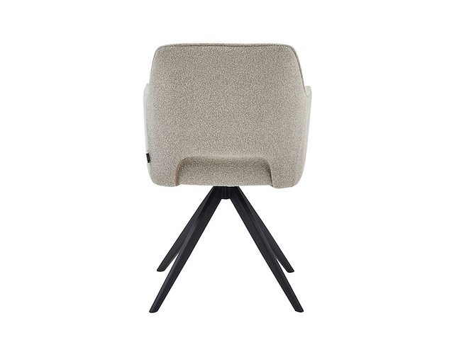 Colenis - emma eetkamerstoel - set van 6 - beige - bouclé stof - met armleuning - stoel - afbeelding 2 van  5