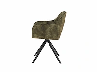 Colenis - emma eetkamerstoel - set van 6 - groen - adoré velvet - met armleuning - afbeelding 2 van  3