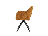 Colenis - emma eetkamerstoel - set van 6 - okergeel - adoré velvet - met armleuning - afbeelding 2 van  3