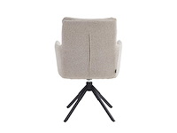 Colenis - exquisa eetkamerstoel - set van 4 - beige - bouclé stof - design - draaibaar - 360° - met return memory functie - afbeelding 3 van  5