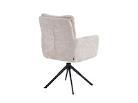 Colenis - exquisa eetkamerstoel - set van 4 - beige - chenille stof - design - draaibaar - 360° - met return memory functie - afbeelding 2 van  5