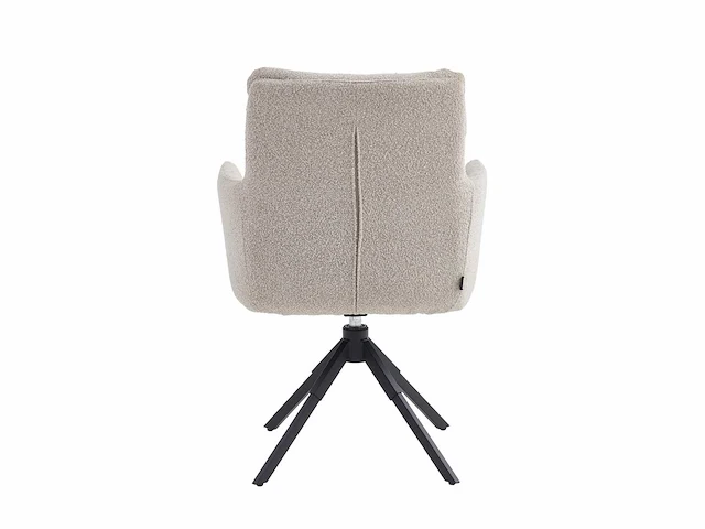 Colenis - exquisa eetkamerstoel - set van 6 - beige - bouclé stof - design - draaibaar - 360° - met return memory functie - afbeelding 3 van  6