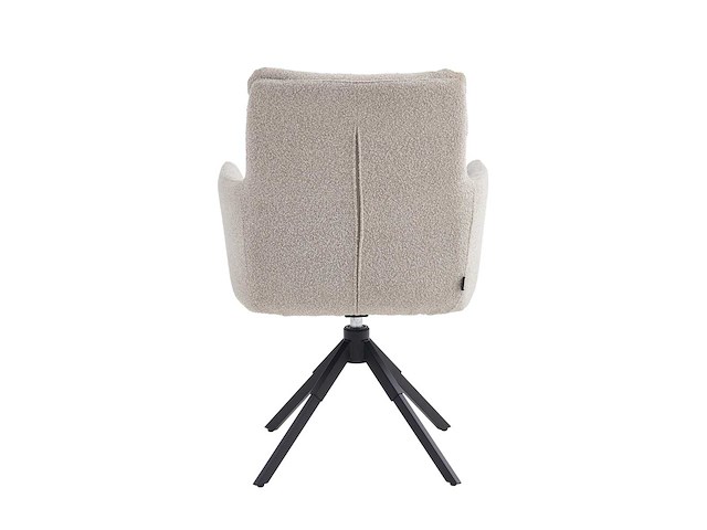 Colenis - exquisa eetkamerstoel - set van 6 - beige - bouclé stof - design - draaibaar - 360° - met return memory functie - afbeelding 3 van  6