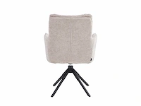 Colenis - exquisa eetkamerstoel - set van 6 - beige - chenille stof - design - draaibaar - 360° - met return memory functie - afbeelding 3 van  5