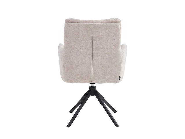 Colenis - exquisa eetkamerstoel - set van 6 - beige - chenille stof - design - draaibaar - 360° - met return memory functie - afbeelding 3 van  5