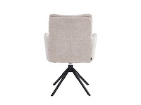 Colenis - exquisa eetkamerstoel - set van 6 - beige - chenille stof - design - draaibaar - 360° - met return memory functie - afbeelding 3 van  5