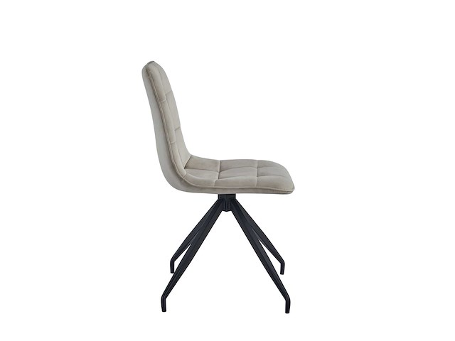 Colenis - farucci eetkamerstoel - set van 4 - beige - velvet - x-poot - afbeelding 3 van  5
