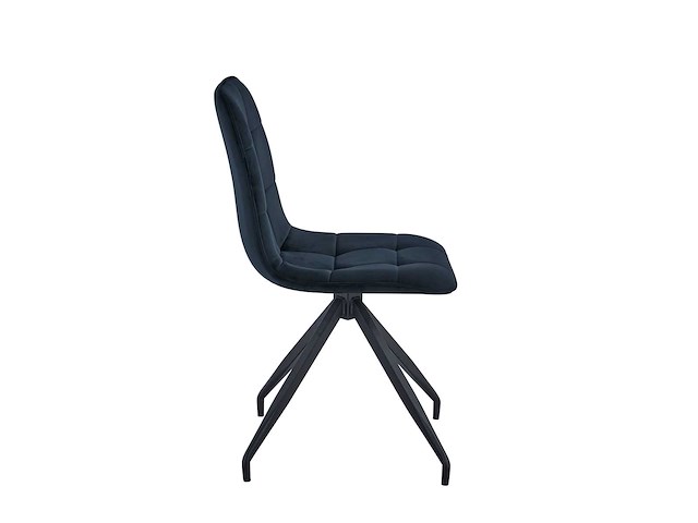 Colenis - farucci eetkamerstoel - set van 4 - zwart - velvet - x-poot - afbeelding 3 van  5