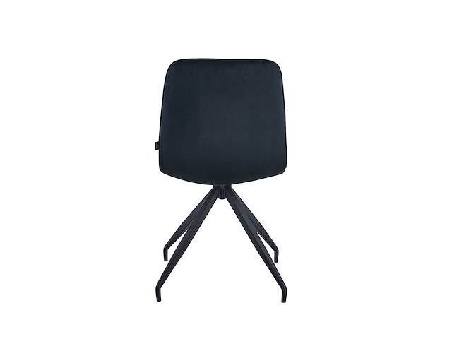 Colenis - farucci eetkamerstoel - set van 4 - zwart - velvet - x-poot - afbeelding 4 van  5