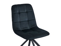 Colenis - farucci eetkamerstoel - set van 4 - zwart - velvet - x-poot - afbeelding 5 van  5