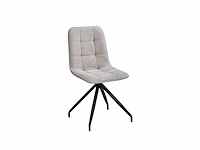 Colenis - farucci eetkamerstoel - set van 6 - beige - chenille stof - design - afbeelding 1 van  4