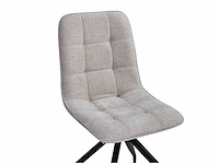 Colenis - farucci eetkamerstoel - set van 6 - beige - chenille stof - design - afbeelding 4 van  4