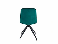 Colenis - farucci eetkamerstoel - set van 6 - groen - velvet - x-poot - afbeelding 4 van  5